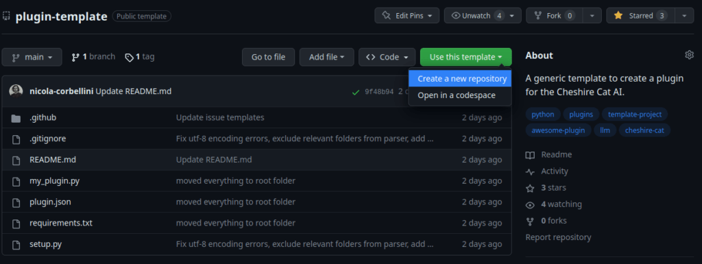 plugin repository template